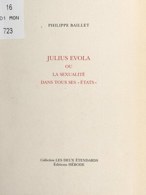 cover image of Julius Evola